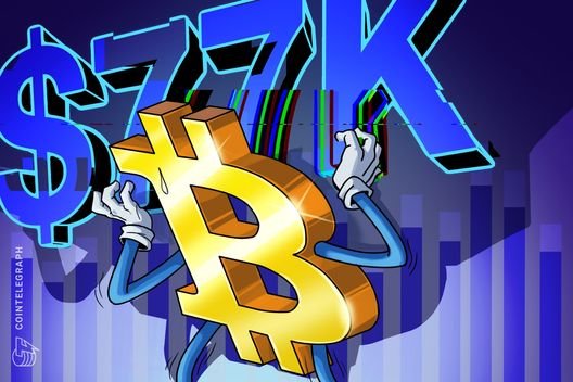 Bitcoin 'liquidation hunts' control BTC at $77K amid new Iran peace deal doubts